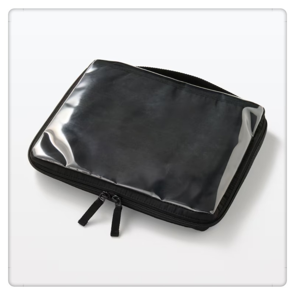 (現貨) MUJI 無印良品  A5尺寸收納包(280*220*35cm) 多功能收納包 旅行收納 文具收納【米猴小舖-規格圖6