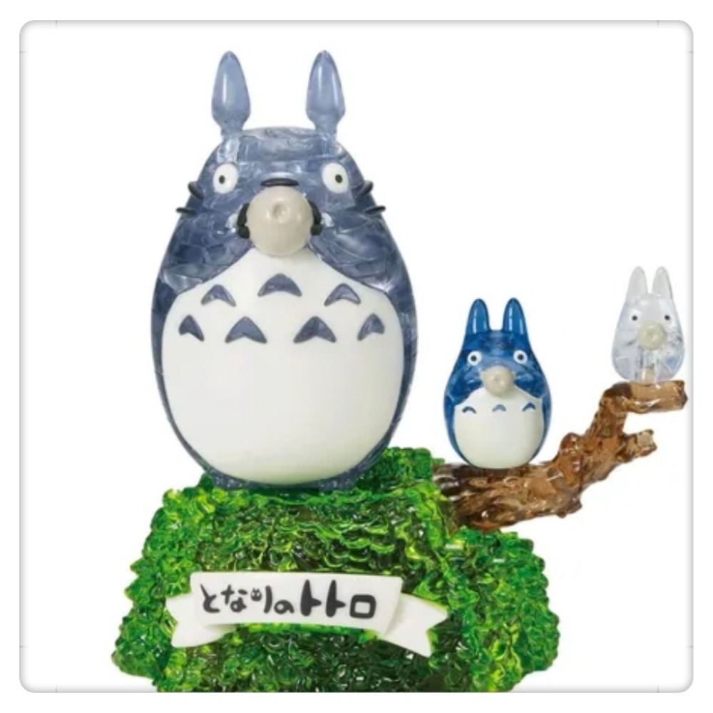 (現貨) 吉卜力3D立體水晶拼圖 宮崎駿動畫 立體拼圖 龍貓公車 龍貓吹陶笛 透明拼圖【米猴小舖】-細節圖2