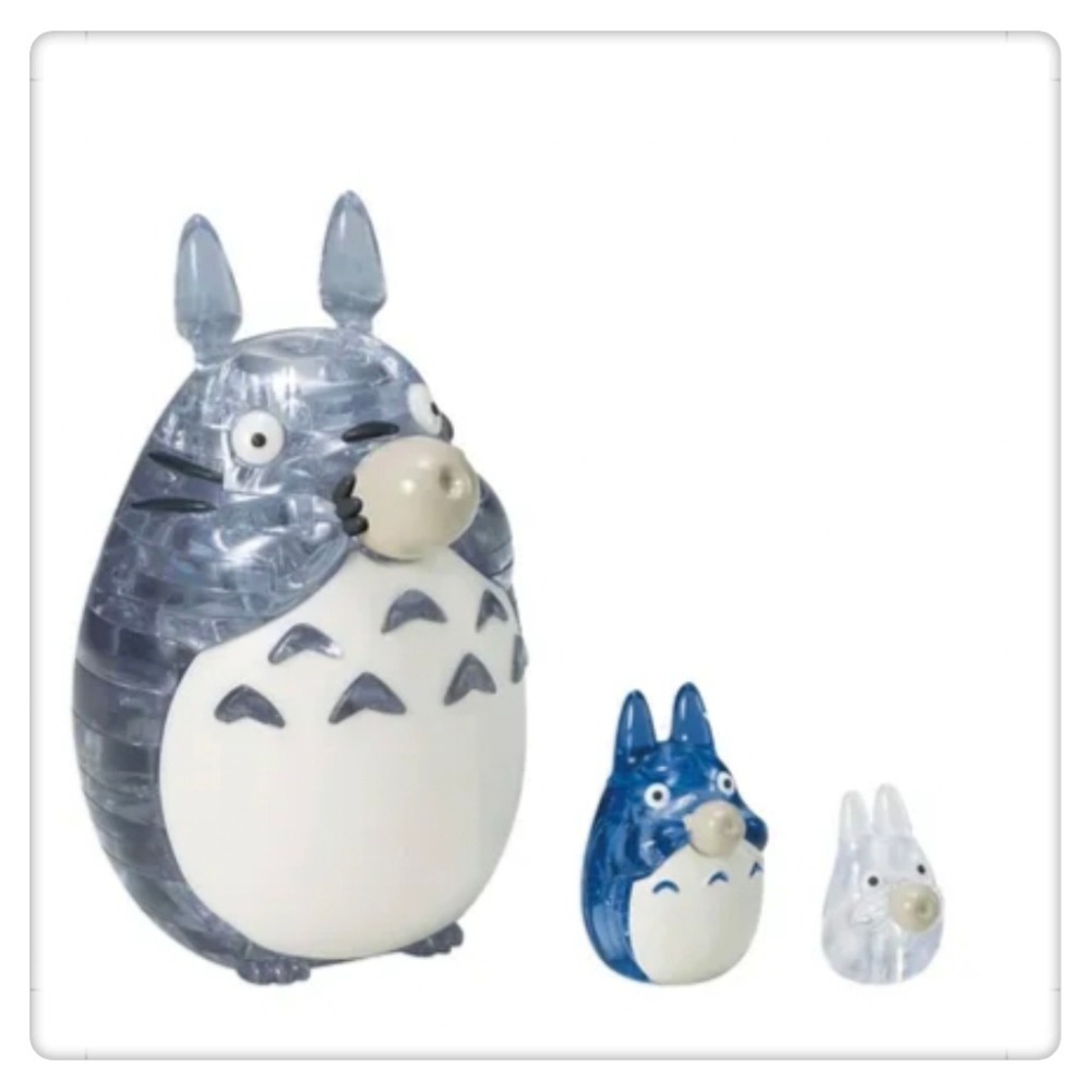 (現貨) 吉卜力3D立體水晶拼圖 宮崎駿動畫 立體拼圖 龍貓公車 龍貓吹陶笛 透明拼圖【米猴小舖】-細節圖3