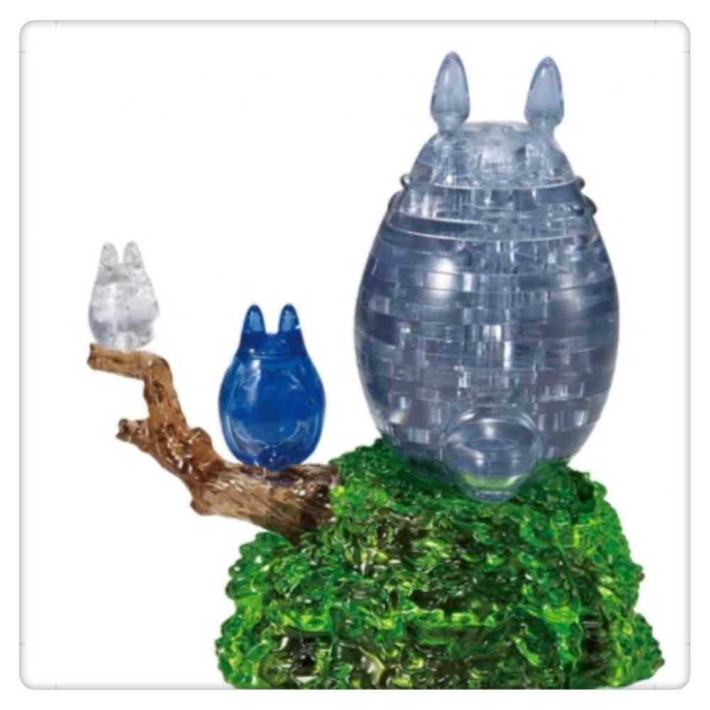 (現貨) 吉卜力3D立體水晶拼圖 宮崎駿動畫 立體拼圖 龍貓公車 龍貓吹陶笛 透明拼圖【米猴小舖】-細節圖4