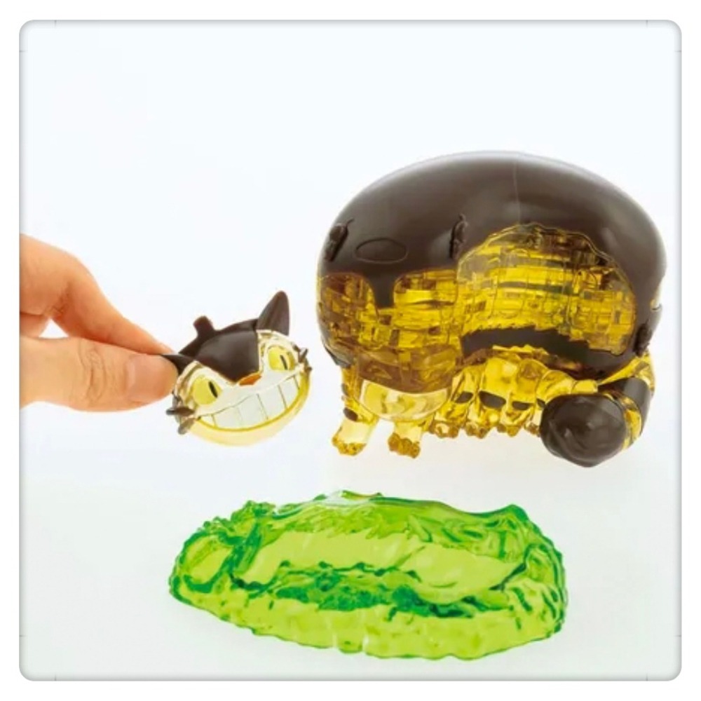 (現貨) 吉卜力3D立體水晶拼圖 宮崎駿動畫 立體拼圖 龍貓公車 龍貓吹陶笛 透明拼圖【米猴小舖】-細節圖8