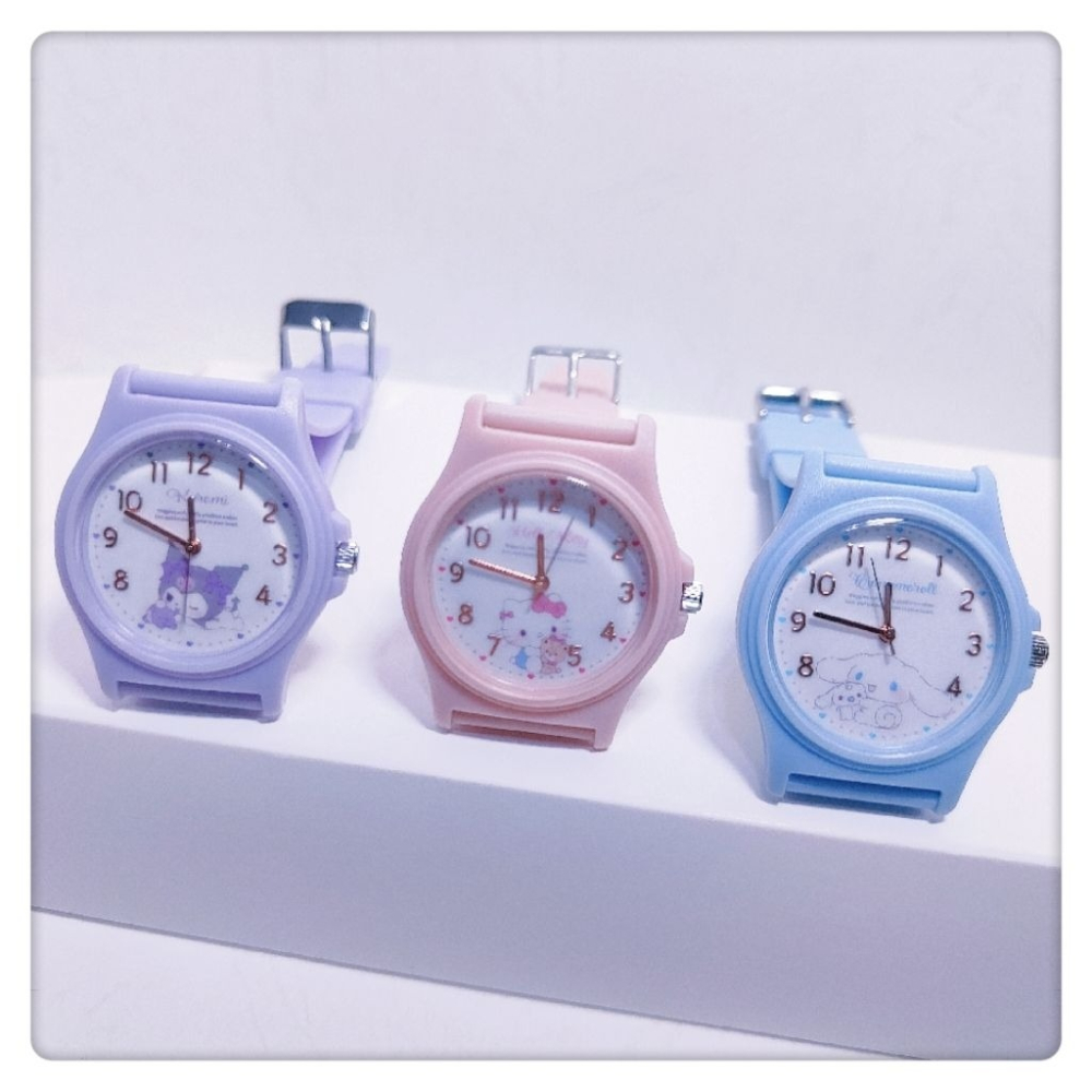 (現貨) 卡通人物PVC手錶 三麗鷗系列  Kitty 大耳狗 庫洛米 手錶 腕錶【米猴小舖】-細節圖2