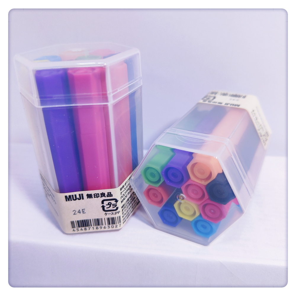 (現貨) 無印良品 MUJI 六角水性筆 雙色雙頭組 迷你組 水性筆組【米猴小舖】-細節圖4