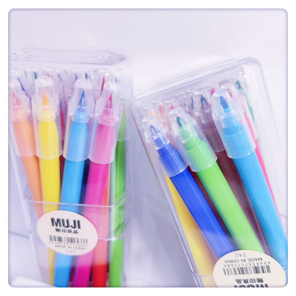 (現貨) 無印良品 MUJI 六角水性筆 雙色雙頭組 迷你組 水性筆組【米猴小舖】-細節圖2