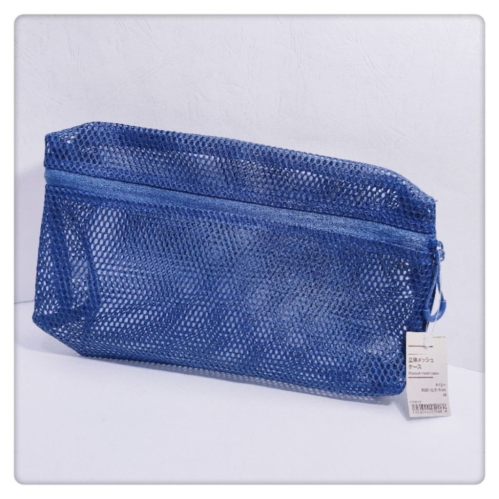 (現貨) 無印良品MUJI 網眼包(M_25*12.5*5) 收納包 滌綸包 網眼袋 收納袋【米猴小舖】-規格圖7