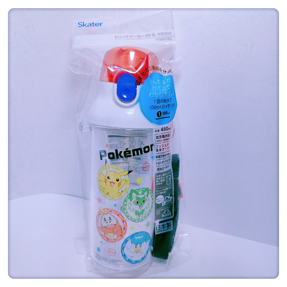 (現貨) Skater 兒童彈跳蓋水壺 480ml 寶可夢系列 日本製【米猴小舖】-規格圖1