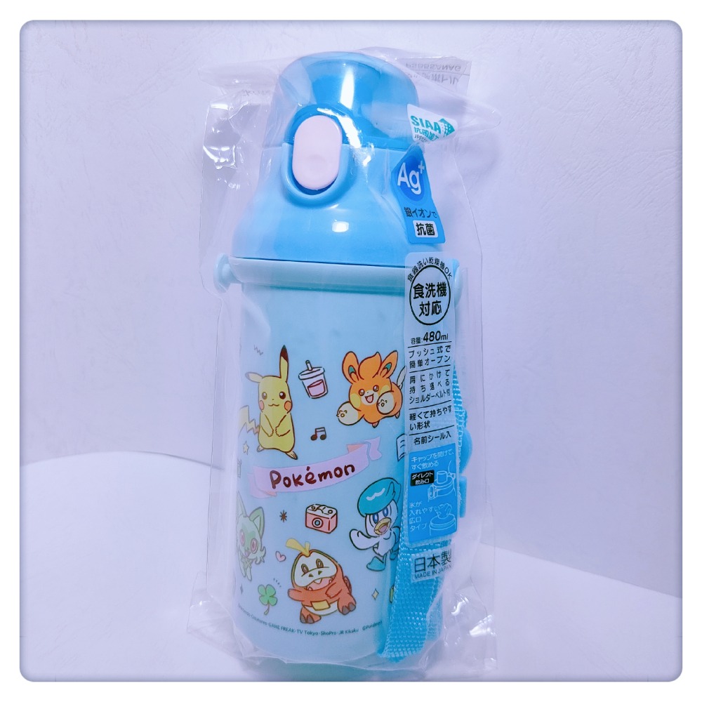 (現貨) Skater 兒童彈跳蓋水壺 480ml 寶可夢系列 日本製【米猴小舖】-規格圖1