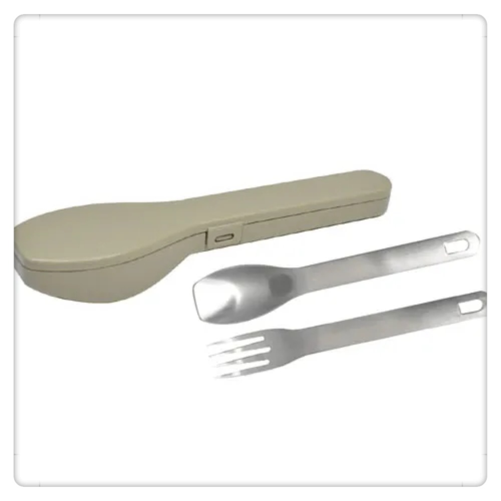 (現貨) IPPINSHA 環保不銹鋼餐具組(附收納盒) 湯匙 叉子【米猴小舖】-規格圖2