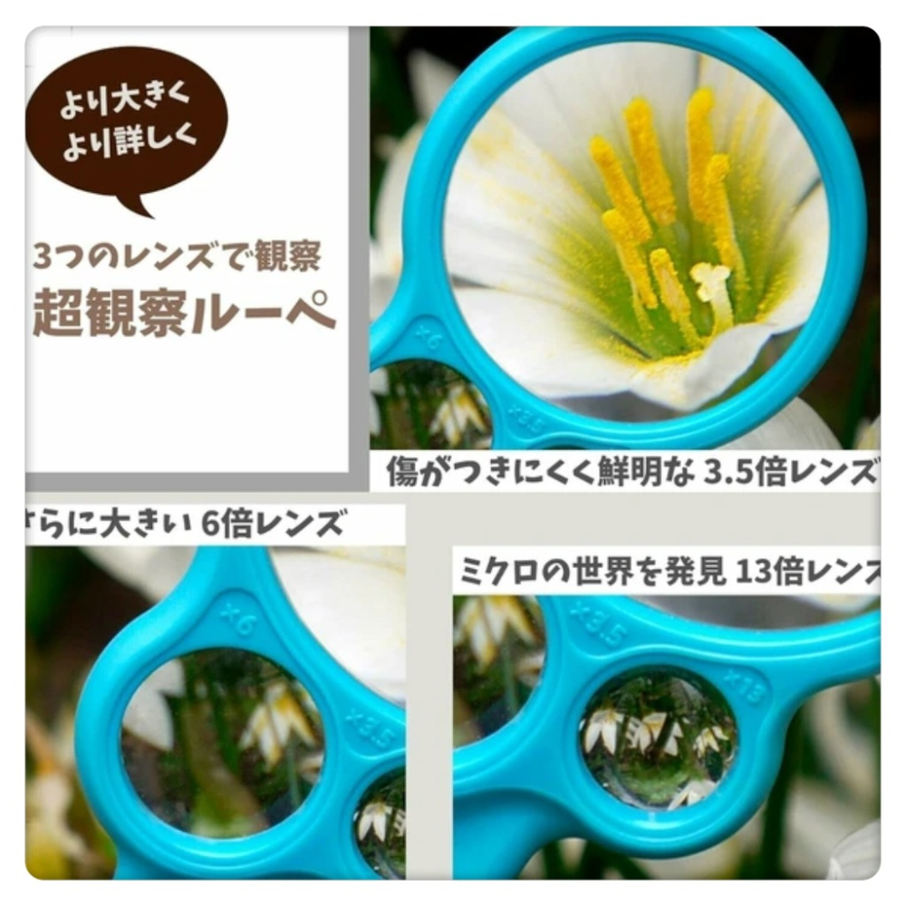 (現貨) 日本 Raymay 藤井 3.5~13倍 多倍率放大鏡 小學生 兒童用【米猴小舖】-細節圖5