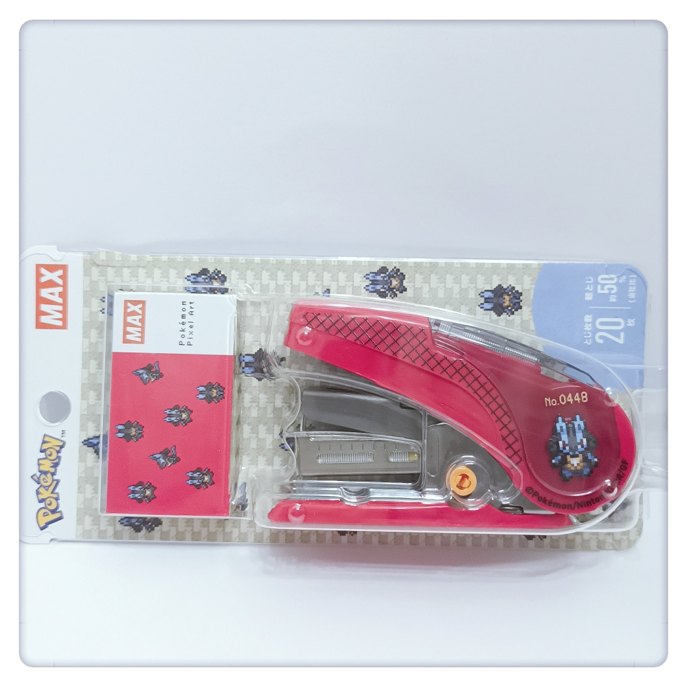 (現貨) 寶可夢釘書機 MAX  訂書針組合(HD-10NLK) 寶可夢系列 路卡利歐 胖丁 波加漫【米猴小舖】-細節圖4