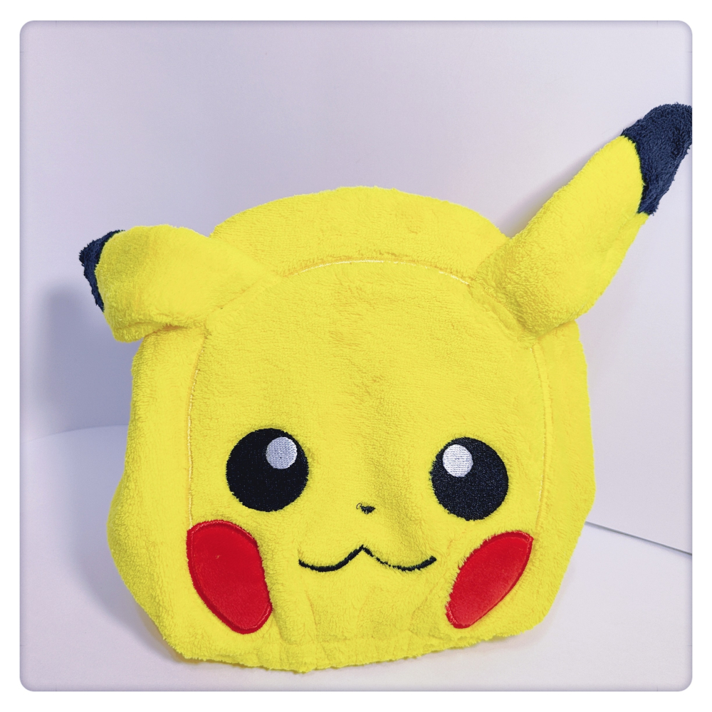 (現貨) 快乾頭巾 浴帽 吸水帽 寶可夢系列 皮卡丘 伊布 吸水頭巾【米猴小舖】-細節圖2