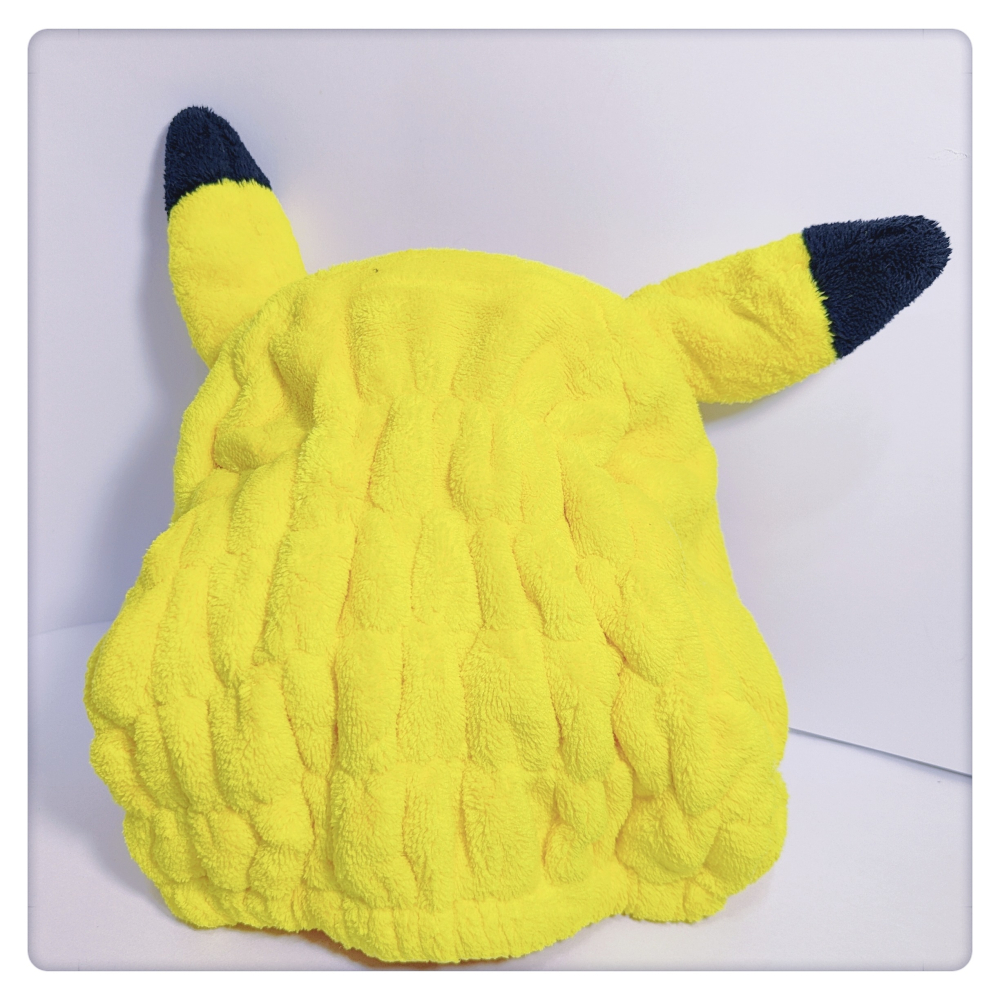 (現貨) 快乾頭巾 浴帽 吸水帽 寶可夢系列 皮卡丘 伊布 吸水頭巾【米猴小舖】-細節圖3