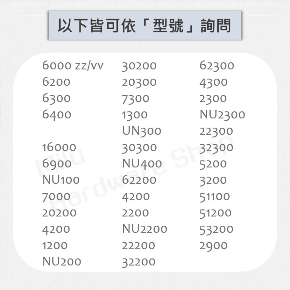 【咪嚕五金】軸承 培林 雙鐵蓋 雙塑膠蓋 6000 6200 6300 6400 ZZ VV 2Rs 法蘭軸承 3D列印-細節圖3