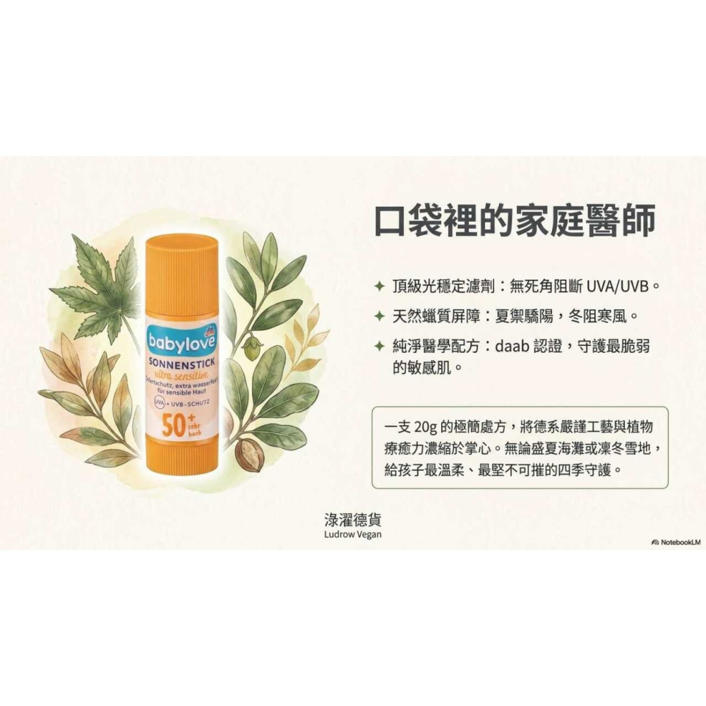 dmbabylove寶貝之愛 防曬棒臉部超敏感度，防曬係數50+，20克-細節圖2