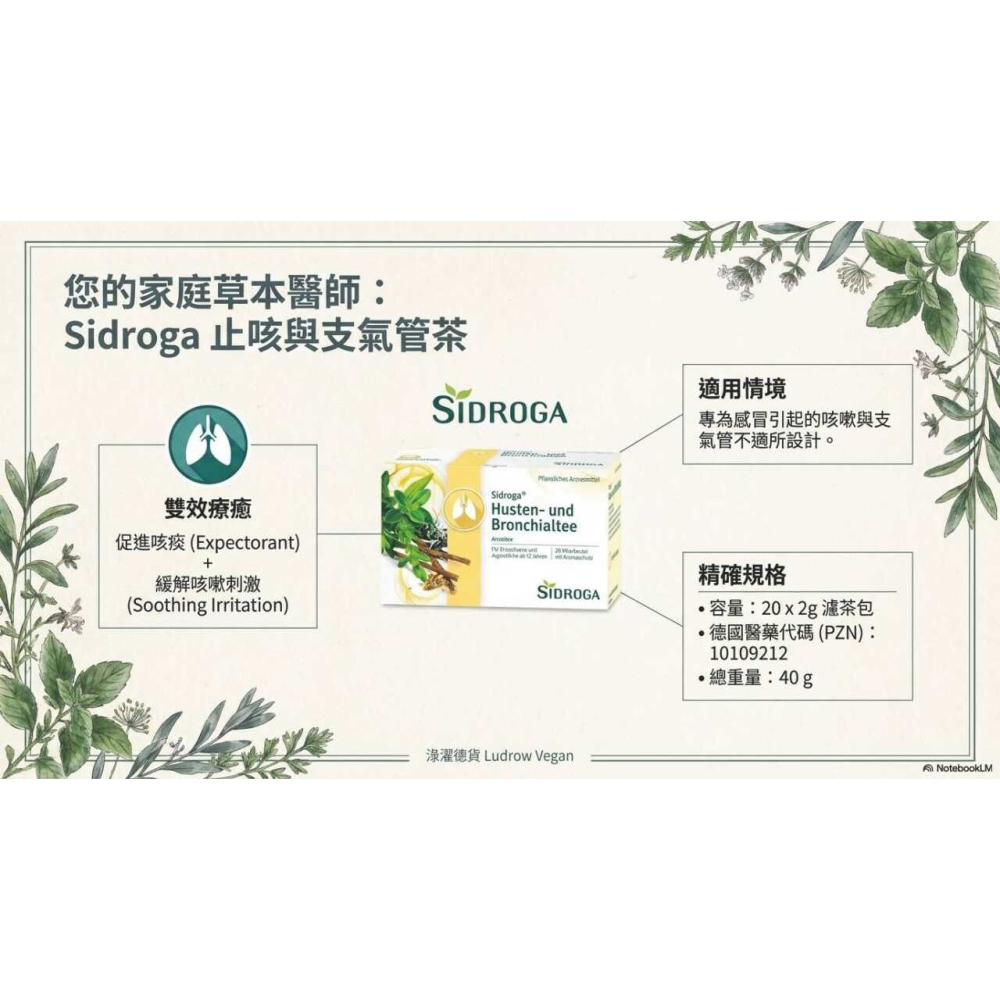 Sidroga 大人咳嗽和支氣管茶過濾袋-細節圖2