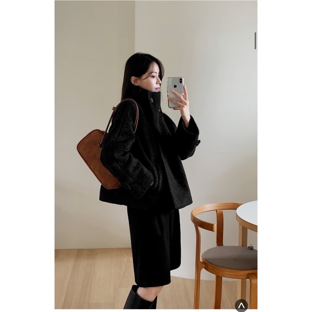 韓國🇰🇷新款 立領毛料外套-細節圖10