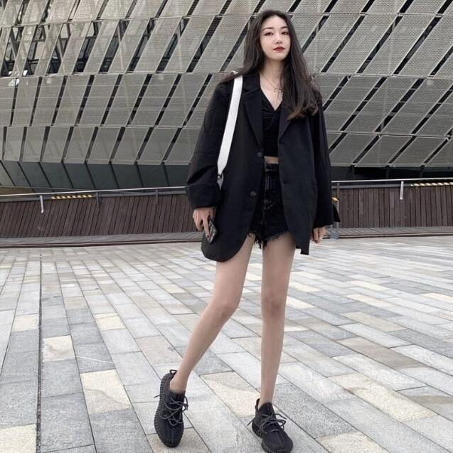 韓國直達-Adidas YEEZY BOOST 350 V2 Black 黑天使黑魂男鞋情侶鞋