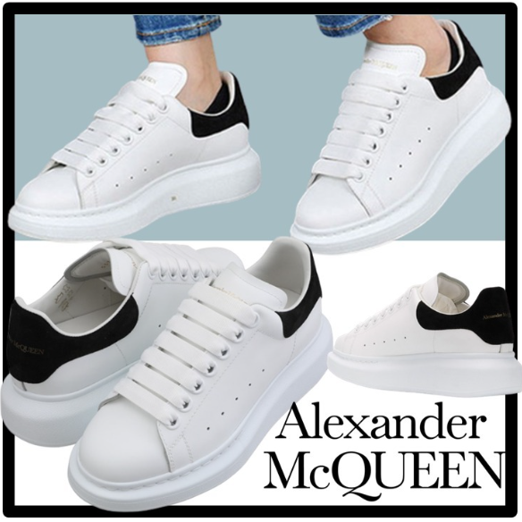 84號 韓國直達- Alexander McQueen MCQ 小白鞋皮革黑尾男鞋女鞋 553680WHGP59061-細節圖10