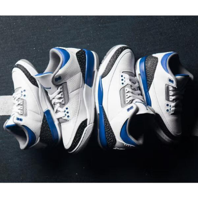 限時特惠❥ Air Jordan 3 Racer Blue 爆裂紋 小閃電 白藍 男款 CT8532-145
