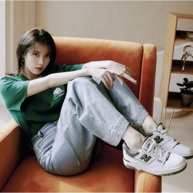 限時特惠❥ IU 李知恩 New balance 550 灰白 奶油白 慢跑鞋 休閒鞋 男女鞋 鐵灰 BB550WTG-細節圖2