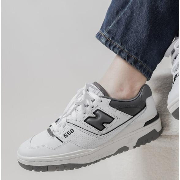 限時特惠❥ IU 李知恩 New balance 550 灰白 奶油白 慢跑鞋 休閒鞋 男女鞋 鐵灰 BB550WTG-細節圖7