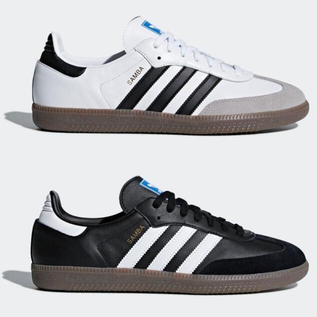 限時特惠❥ Adidas Originals SAMBA OG 黑白皮面復古德訓鞋經典休閒鞋