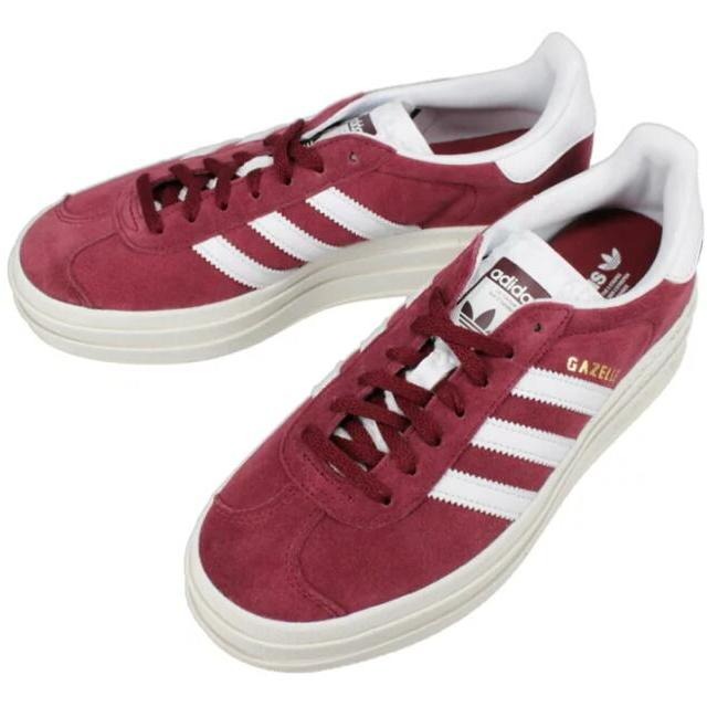 限時特惠❥ Adidas GAZELLE BOLD Originals 厚底黑色HQ6912 酒紅