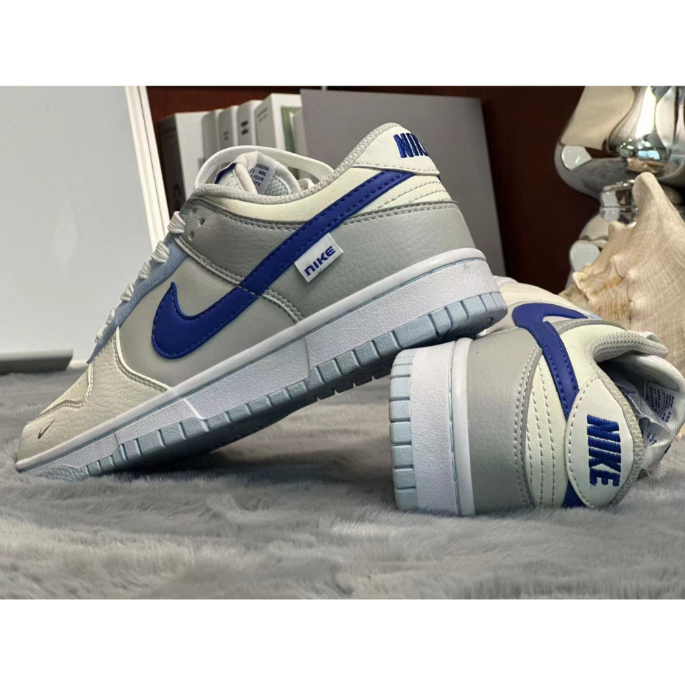 Nike Dunk Low White Hyper Royal 运动鞋 休闲鞋-細節圖5