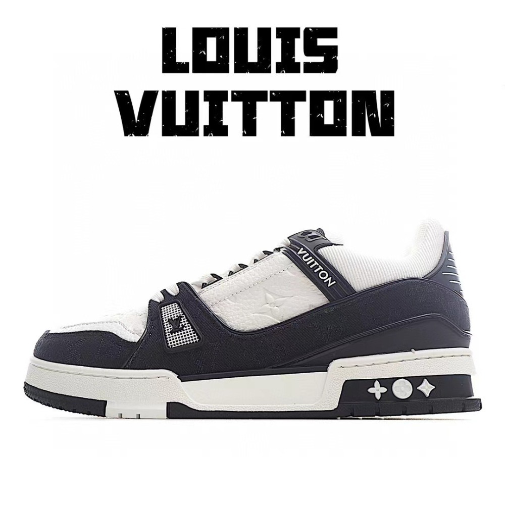 Louis Vuitton 路易威登 Trainer 休閑闆鞋 白綠牛仔-細節圖7