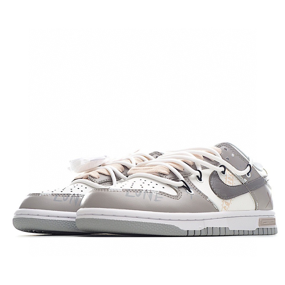 Nike Dunk Low 嘻哈主题 西海岸 开学季 户外 低帮 板鞋 白灰 货号：DJ6188-003-細節圖5