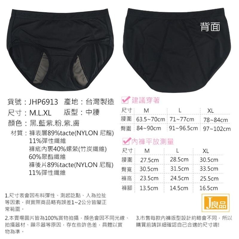 現貨！台灣製生理褲 竹炭防漏生理期內褲 獨家防水透氣 棉質生理內褲女 親膚透氣抗菌 女生內褲 中腰內褲 女內褲-細節圖8