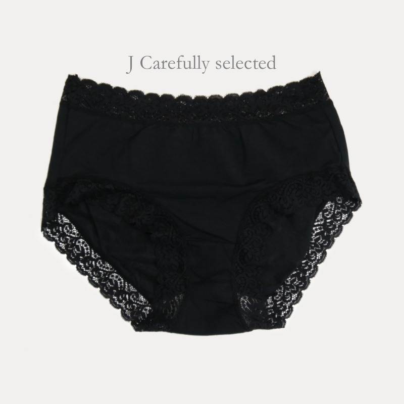 現貨！L~XL 台灣製天絲棉TENCEL竹炭透氣緹花蕾絲內褲 高腰內褲 女內褲 女生棉質內褲 台製內褲女生-規格圖8