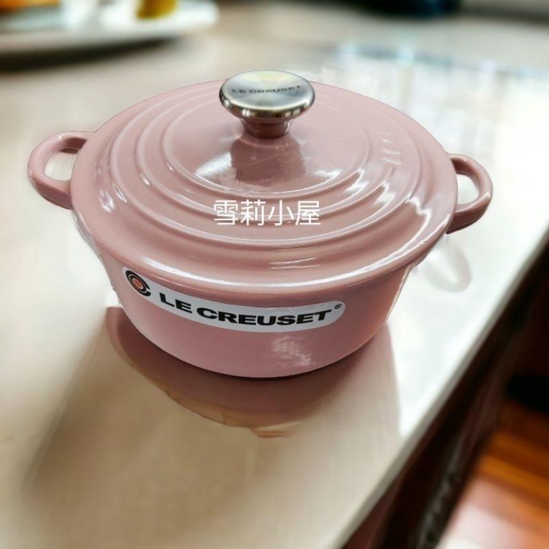 限時特賣Le Creuset 琺瑯鑄鐵典藏圓鍋 湯鍋 燉鍋 炒鍋 20cm 2.4L 雪紡粉 法國製-細節圖3