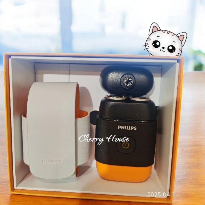 免運加贈開運御守，Philips飛利浦 掌上型電鬍刀 刮鬍刀 YQ660 (磨利橘)台灣原廠保固-細節圖8