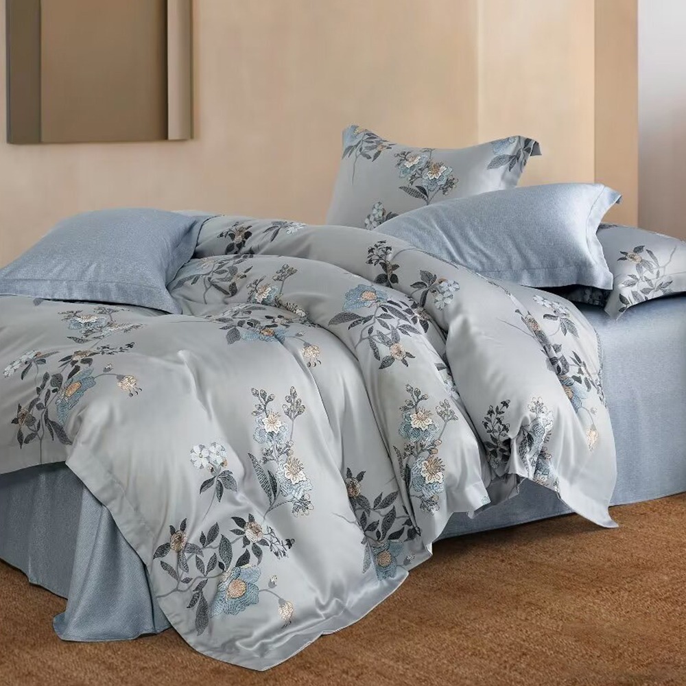 【小日常寢居】奧地利60支純天絲™5尺雙人舖棉床罩兩用被套七件組《多款花色/300織萊賽爾專櫃等級/限宅配》-規格圖1