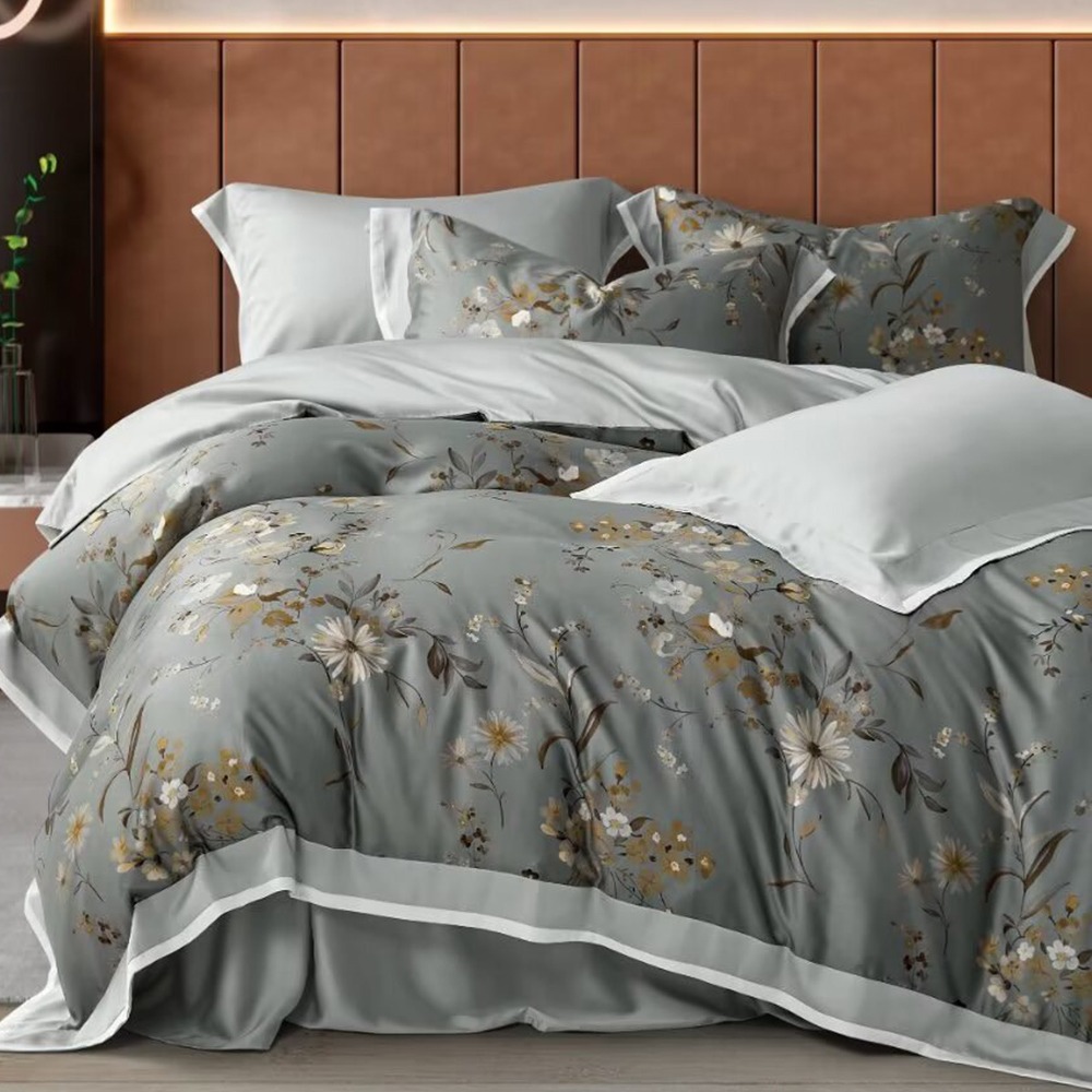 【小日常寢居】奧地利60支純天絲™5尺雙人舖棉床罩兩用被套七件組《多款花色/300織萊賽爾專櫃等級/限宅配》-規格圖1