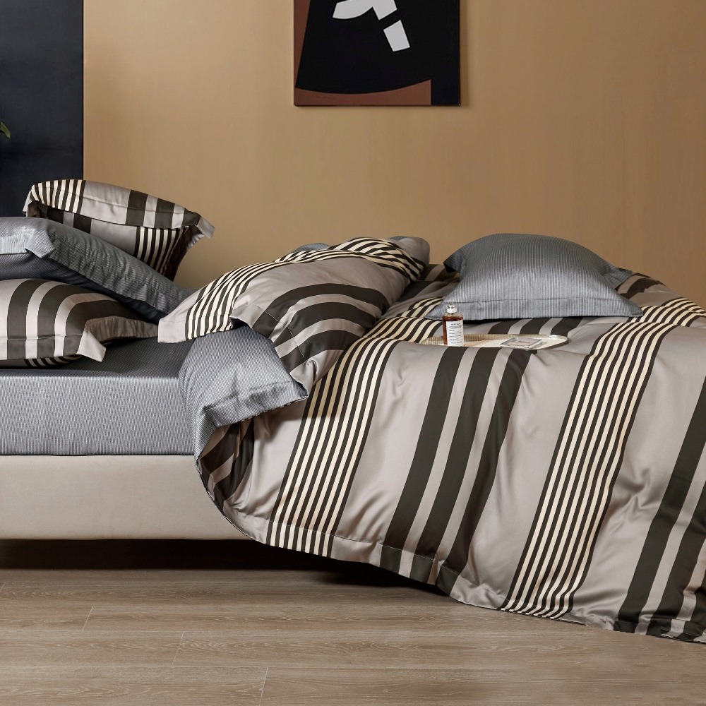 【小日常寢居】奧地利60支純天絲™5尺雙人舖棉床罩兩用被套七件組《多款花色/300織萊賽爾專櫃等級/限宅配》-規格圖1