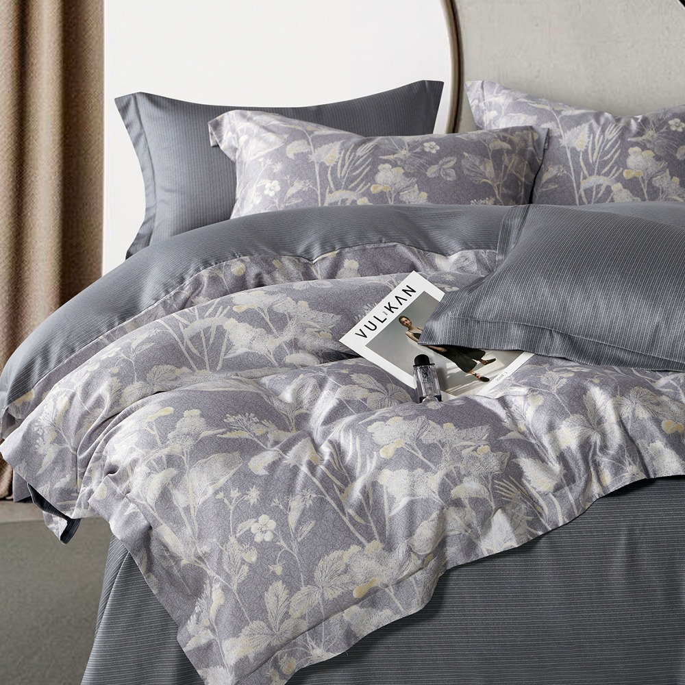 【小日常寢居】奧地利60支純天絲™5尺雙人舖棉床罩兩用被套七件組《多款花色/300織萊賽爾專櫃等級/限宅配》-規格圖1