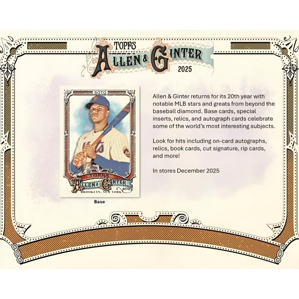 【卡世界】2025 Allen & Ginter Baseball Blaster Box 棒球 球員卡 (1盒)-細節圖6