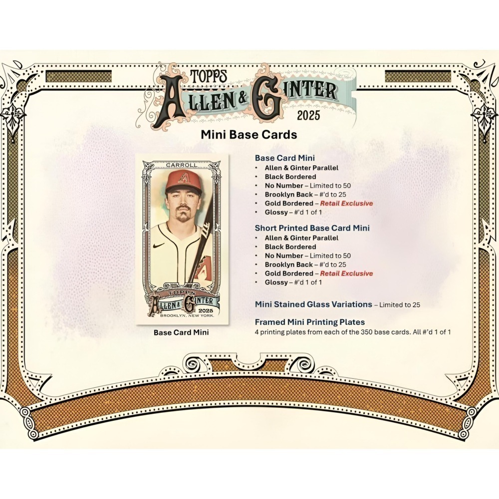 【卡世界】2025 Allen & Ginter Baseball Blaster Box 棒球 球員卡 (1盒)-細節圖8