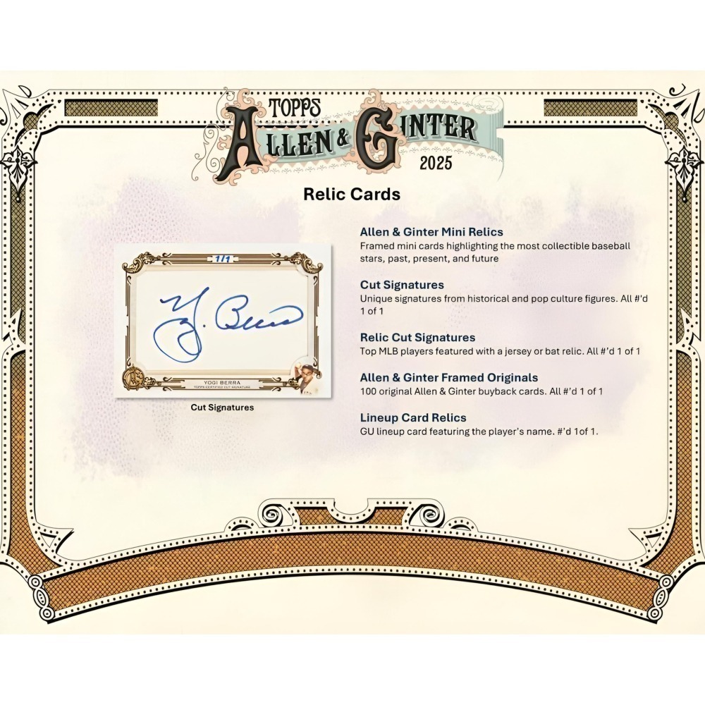 【卡世界】2025 Allen & Ginter Baseball Blaster Box 棒球 球員卡 (1盒)-細節圖10