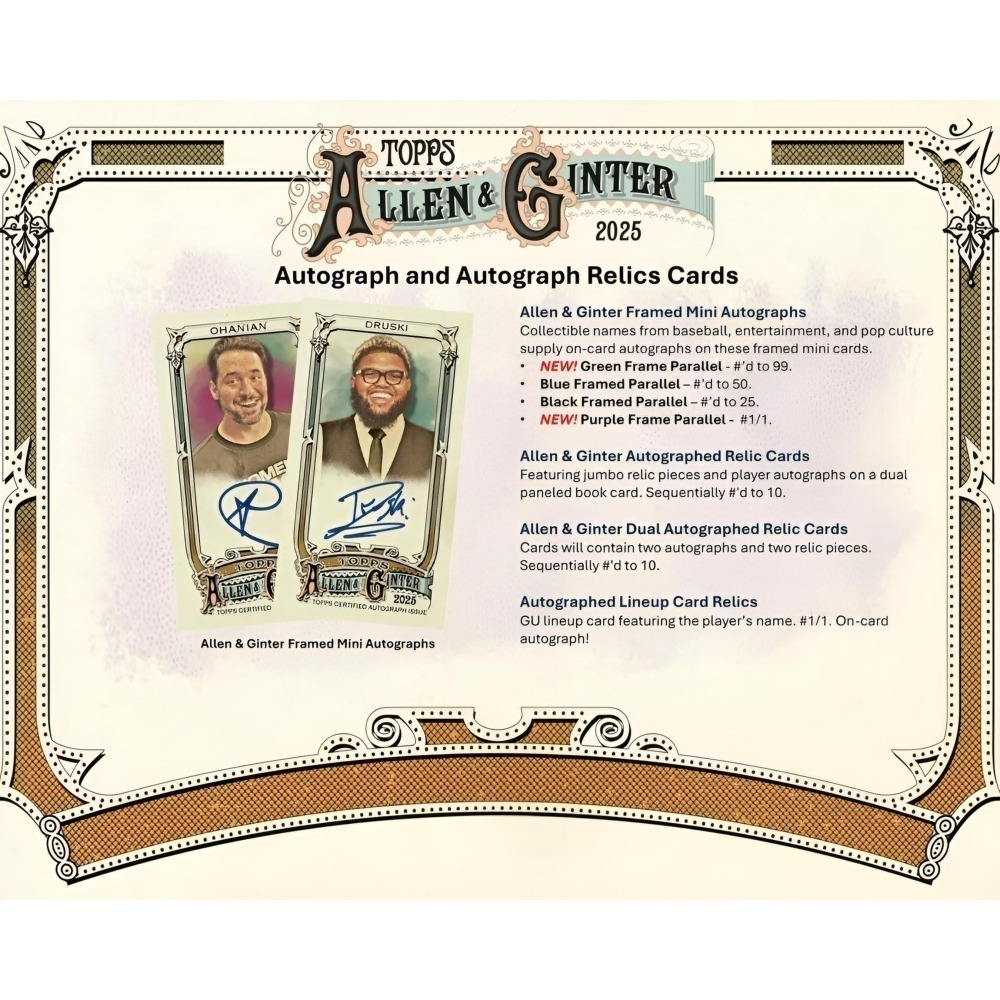 【卡世界】2025 Allen & Ginter Baseball Blaster Box 棒球 球員卡 (1盒)-細節圖11