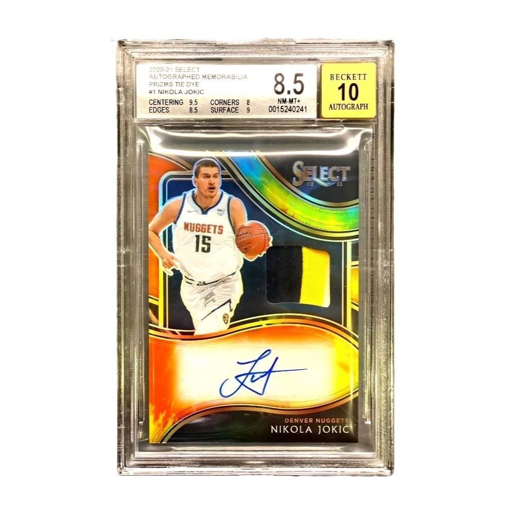 【卡世界】2020-21 Select Nikola Jokic Auto Mem. Prizm Tie Dye 籃球-細節圖2