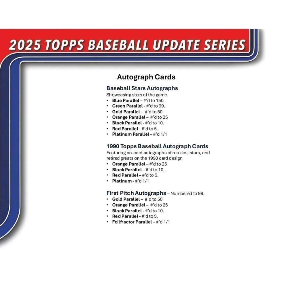 【卡世界】2025 Topps Update Series Baseball Blaster Box 球員卡 (1盒)-細節圖8