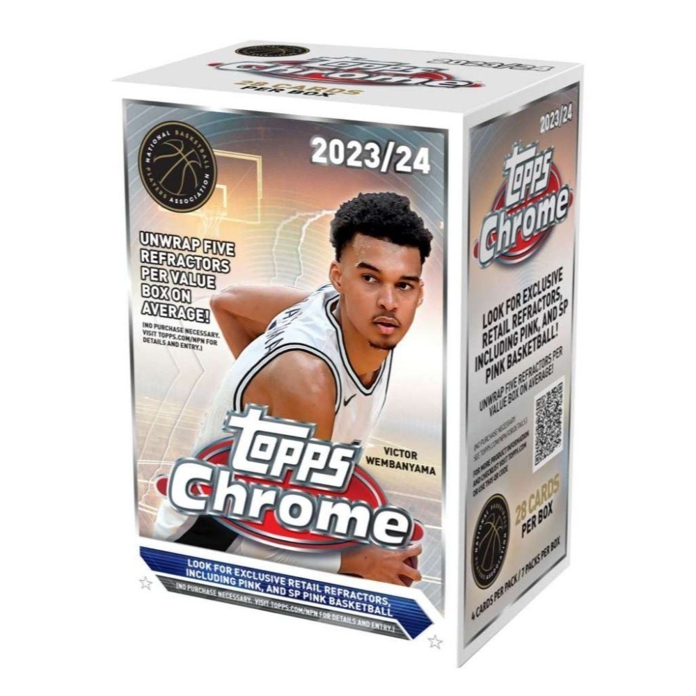 【卡世界】2023-24 Topps Chrome Basketball Blaster Box 球員卡 (1盒)-細節圖2