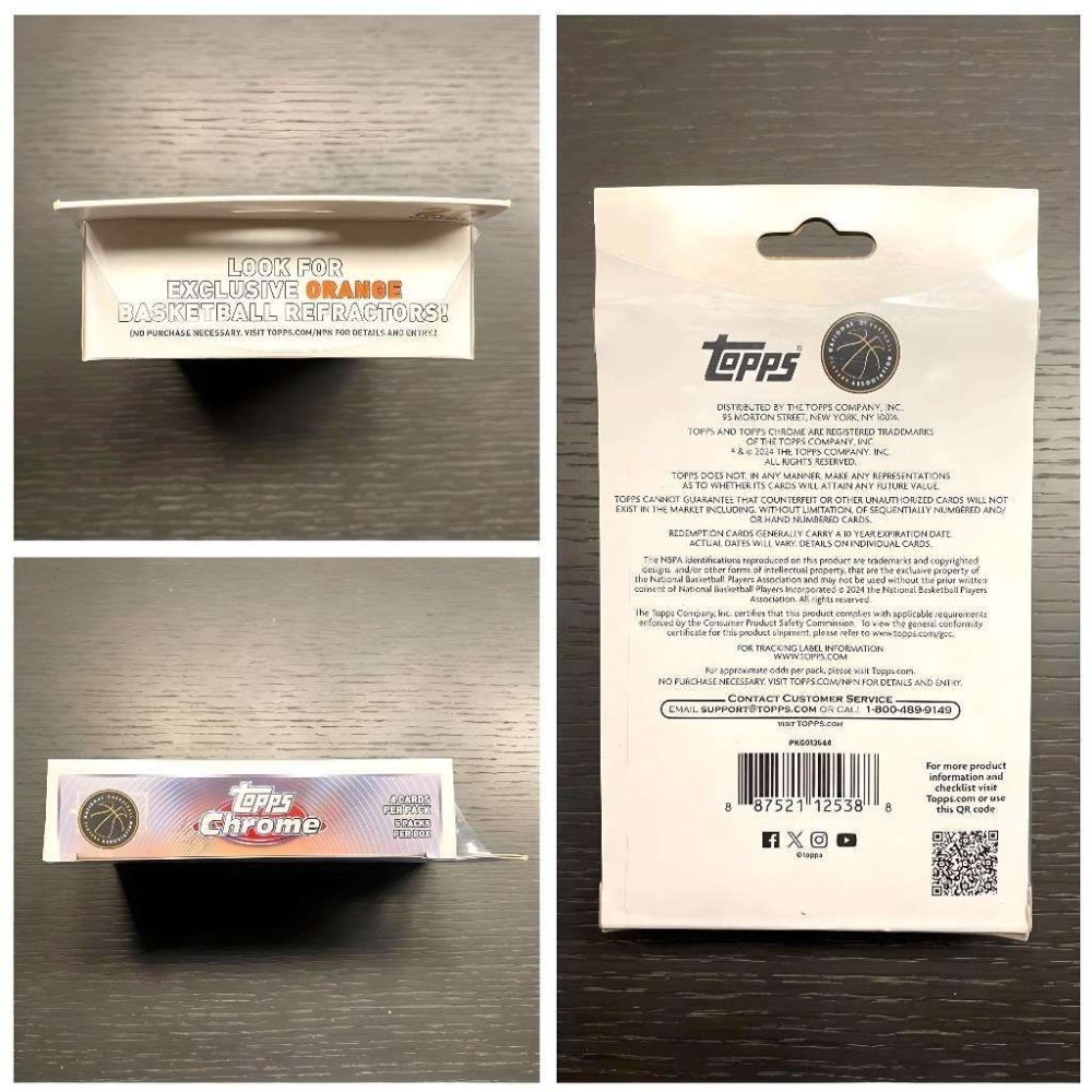 【卡世界】2023-24 Topps Chrome Basketball Hanger Box 籃球 球員卡 (1盒)-細節圖5