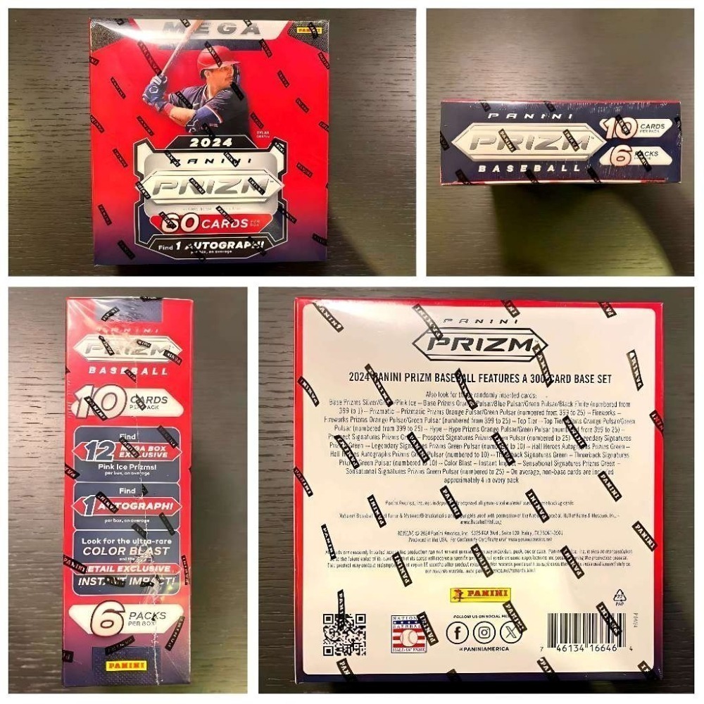 【卡世界】 2024 Prizm Baseball Mega Box 棒球 球員卡 (1盒)-細節圖4
