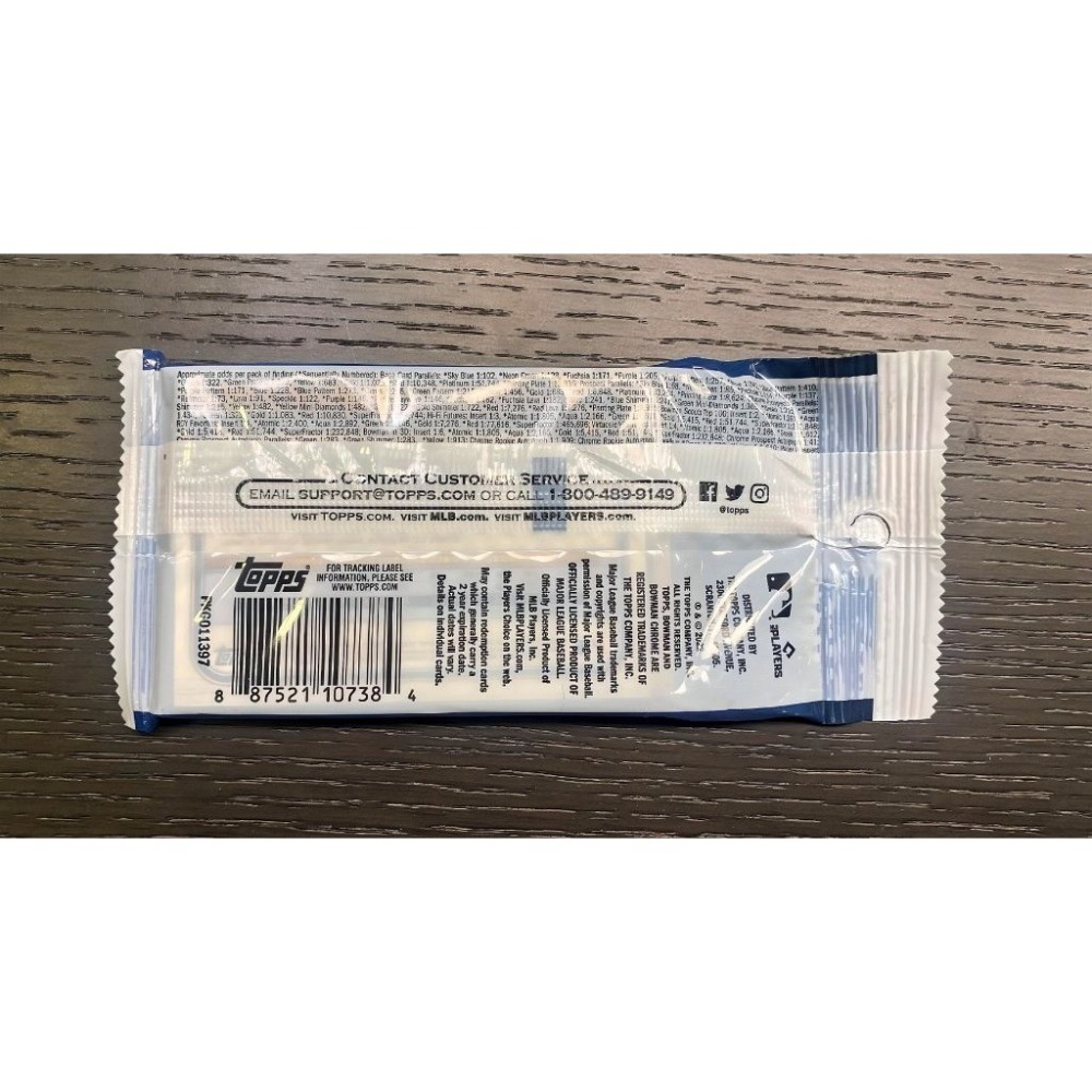 【卡世界】2022 Bowman Baseball Value Pack 棒球 球員卡 (1包)-細節圖4