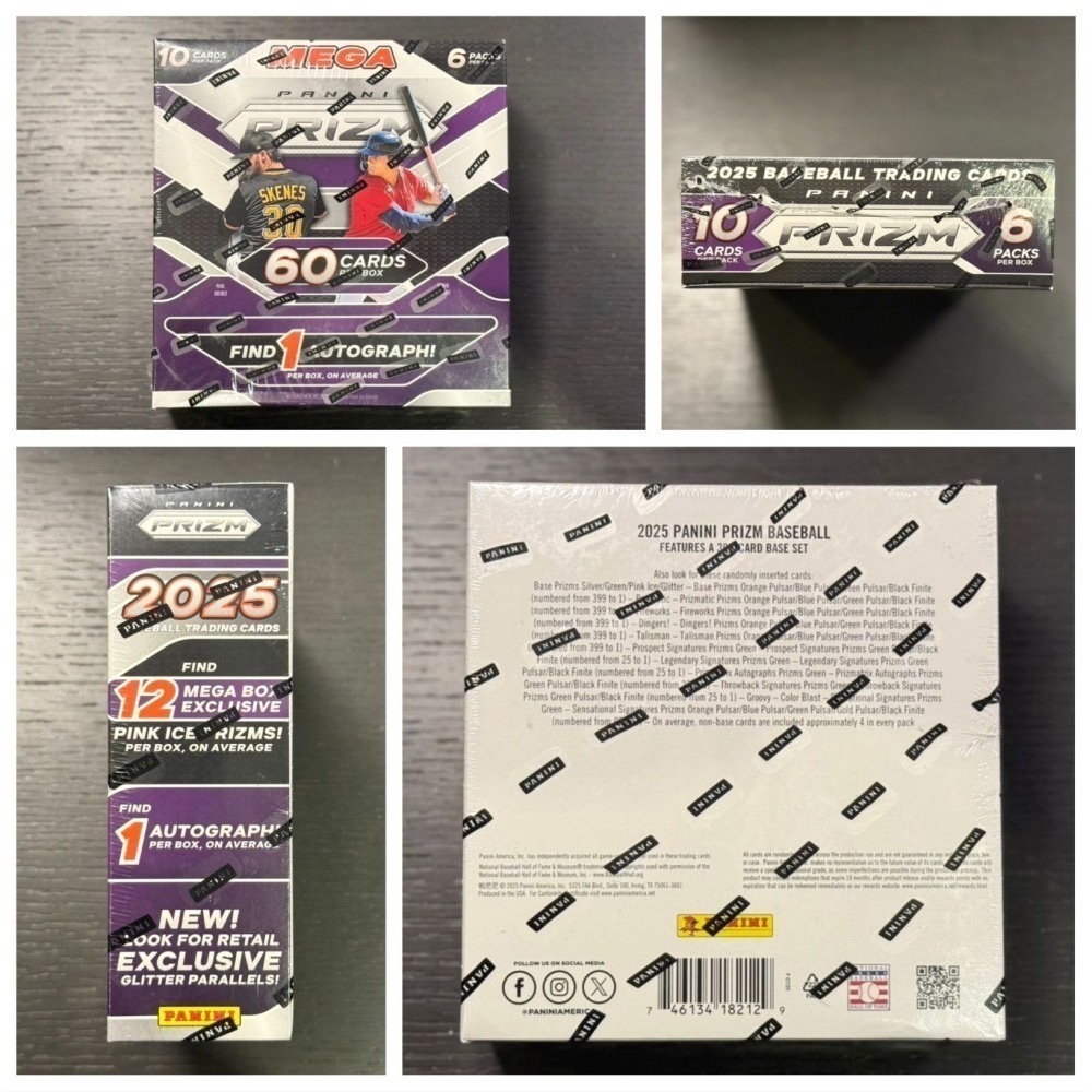 【卡世界】🔥全新箱20盒 2025 Prizm Baseball Mega Box 棒球 球員卡 (1盒)-細節圖4