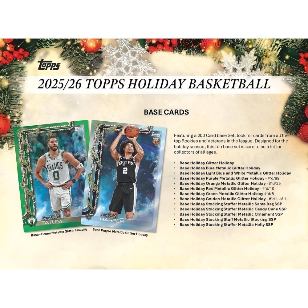 【卡世界】🔥自選號 2025 Topps Holiday Basketball Mega Box 球員卡 (1盒)-細節圖6